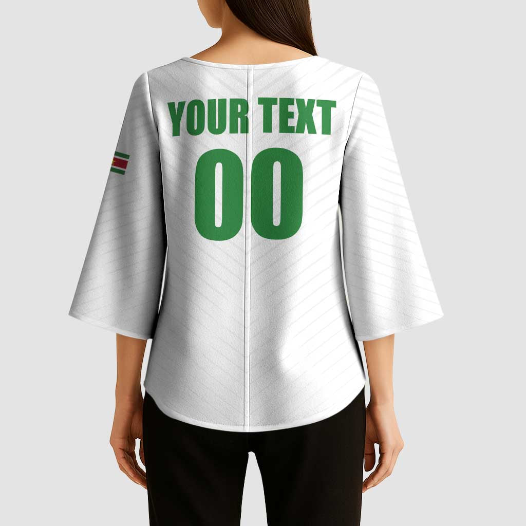 Custom Football 2026 Suriname White Kimono Sleeve Blouse Natio Together We Rise