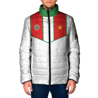 Custom Football 2026 Suriname White Padded Jacket Natio Together We Rise