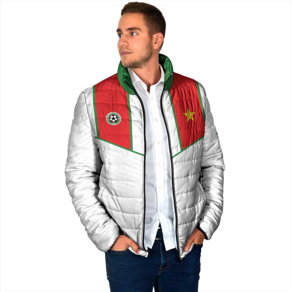 Custom Football 2026 Suriname White Padded Jacket Natio Together We Rise