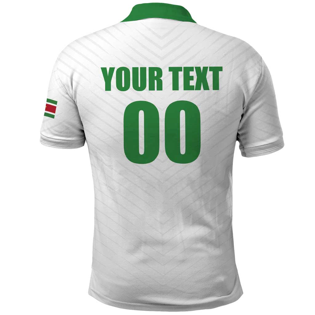Custom Football 2026 Suriname White Polo Shirt Natio Together We Rise