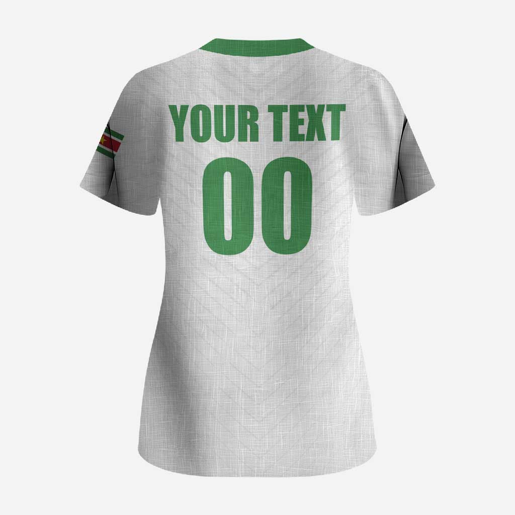 Custom Football 2026 Suriname White Scrub Top Natio Together We Rise