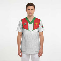 Custom Football 2026 Suriname White Scrub Top Natio Together We Rise