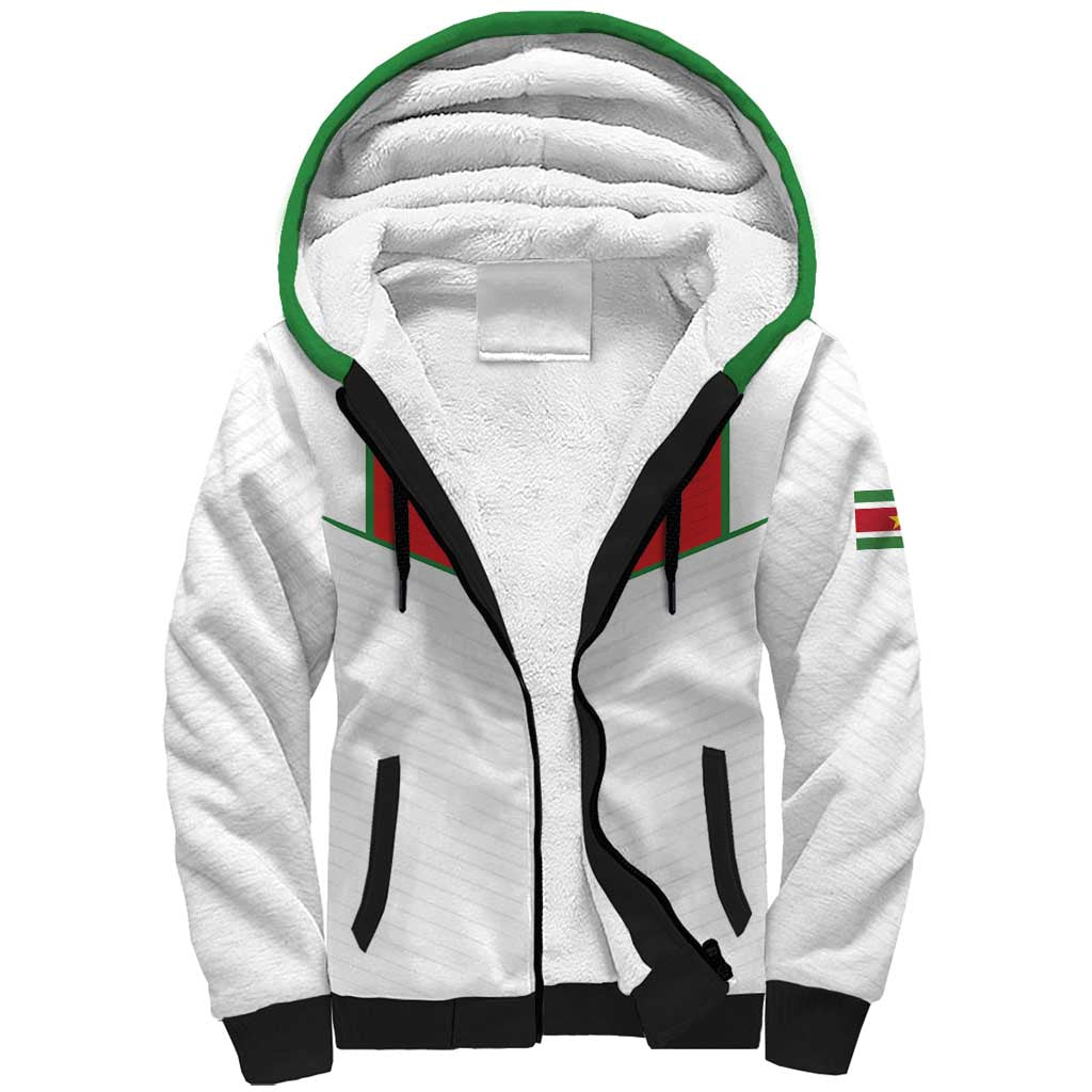 Custom Football 2026 Suriname White Sherpa Hoodie Natio Together We Rise