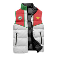Custom Football 2026 Suriname White Sleeveless Puffer Jacket Natio Together We Rise