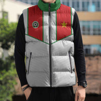 Custom Football 2026 Suriname White Sleeveless Puffer Jacket Natio Together We Rise