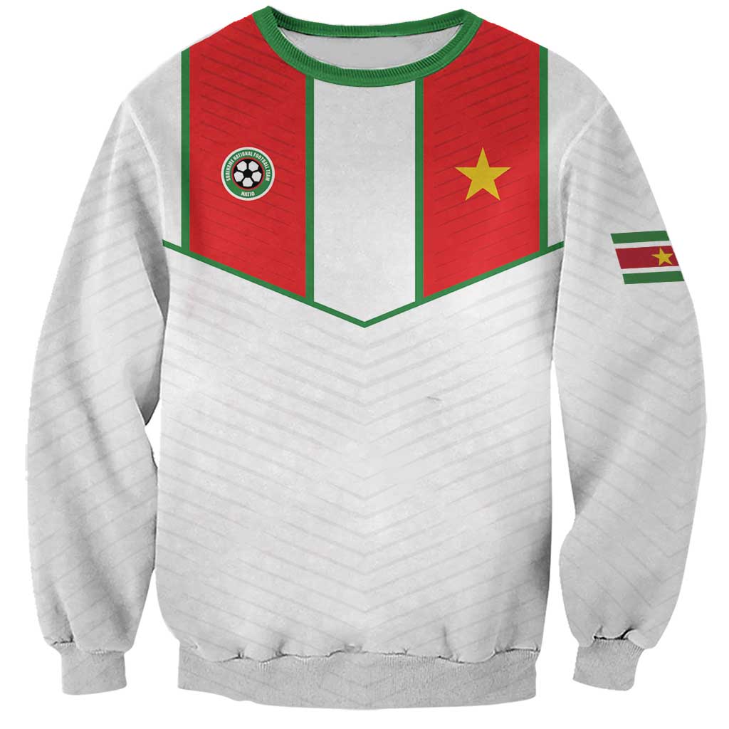Custom Football 2026 Suriname White Sweatshirt Natio Together We Rise