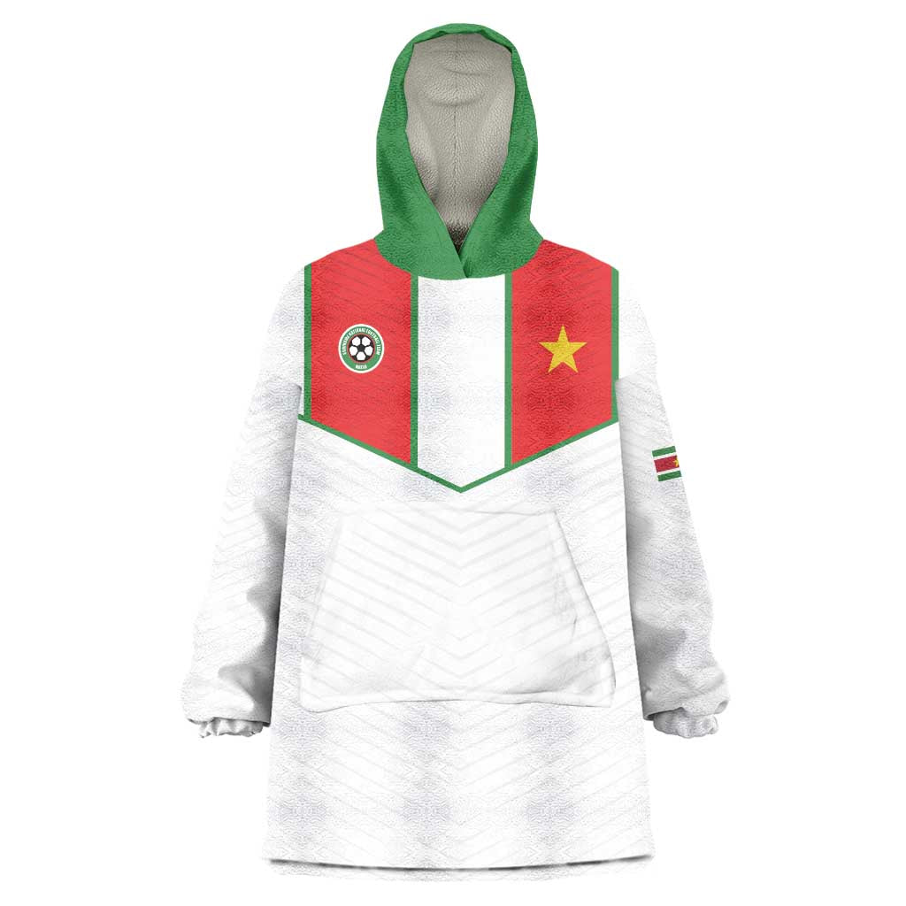Custom Football 2026 Suriname White Wearable Blanket Hoodie Natio Together We Rise