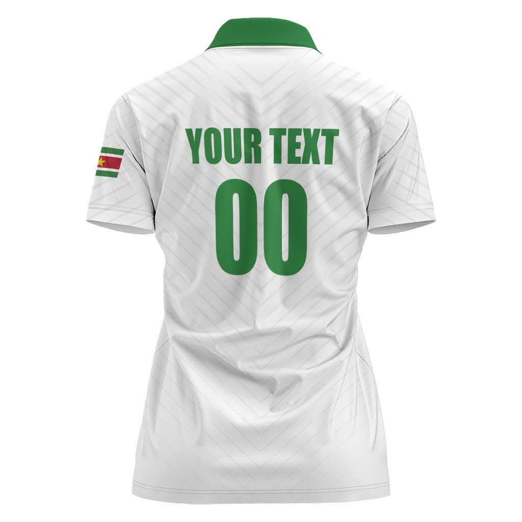 Custom Football 2026 Suriname White Women Polo Shirt Natio Together We Rise