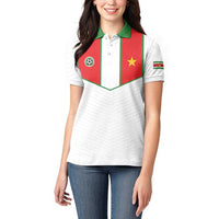 Custom Football 2026 Suriname White Women Polo Shirt Natio Together We Rise