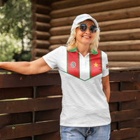 Custom Football 2026 Suriname White Women Polo Shirt Natio Together We Rise