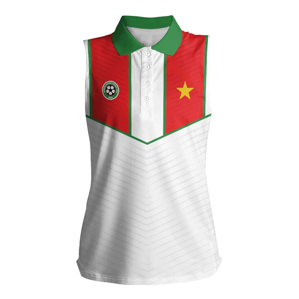 Custom Football 2026 Suriname White Women Sleeveless Polo Shirt Natio Together We Rise