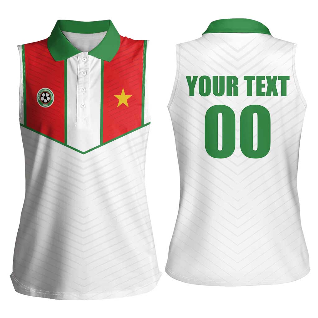 Custom Football 2026 Suriname White Women Sleeveless Polo Shirt Natio Together We Rise