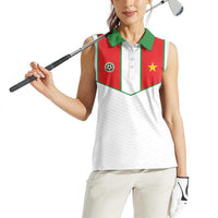 Custom Football 2026 Suriname White Women Sleeveless Polo Shirt Natio Together We Rise