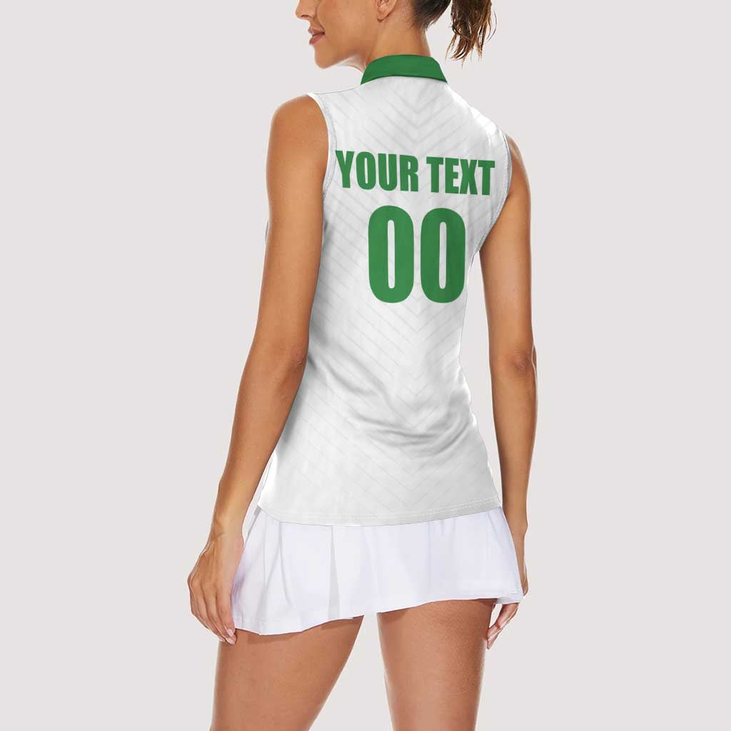 Custom Football 2026 Suriname White Women Sleeveless Polo Shirt Natio Together We Rise