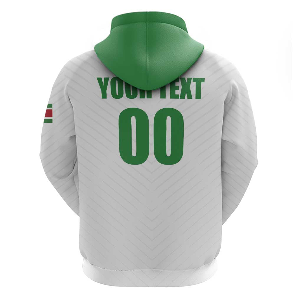 Custom Football 2026 Suriname White Zip Hoodie Natio Together We Rise