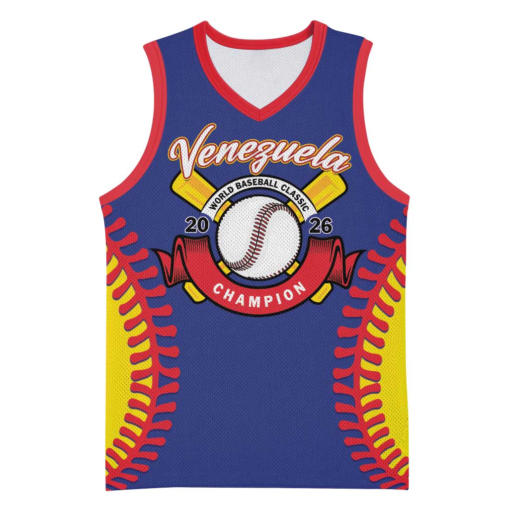 Custom Baseball 2026 Venezuela World Champion Basketball Jersey Arepa Power Make History