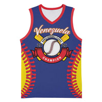Custom Baseball 2026 Venezuela World Champion Basketball Jersey Arepa Power Make History