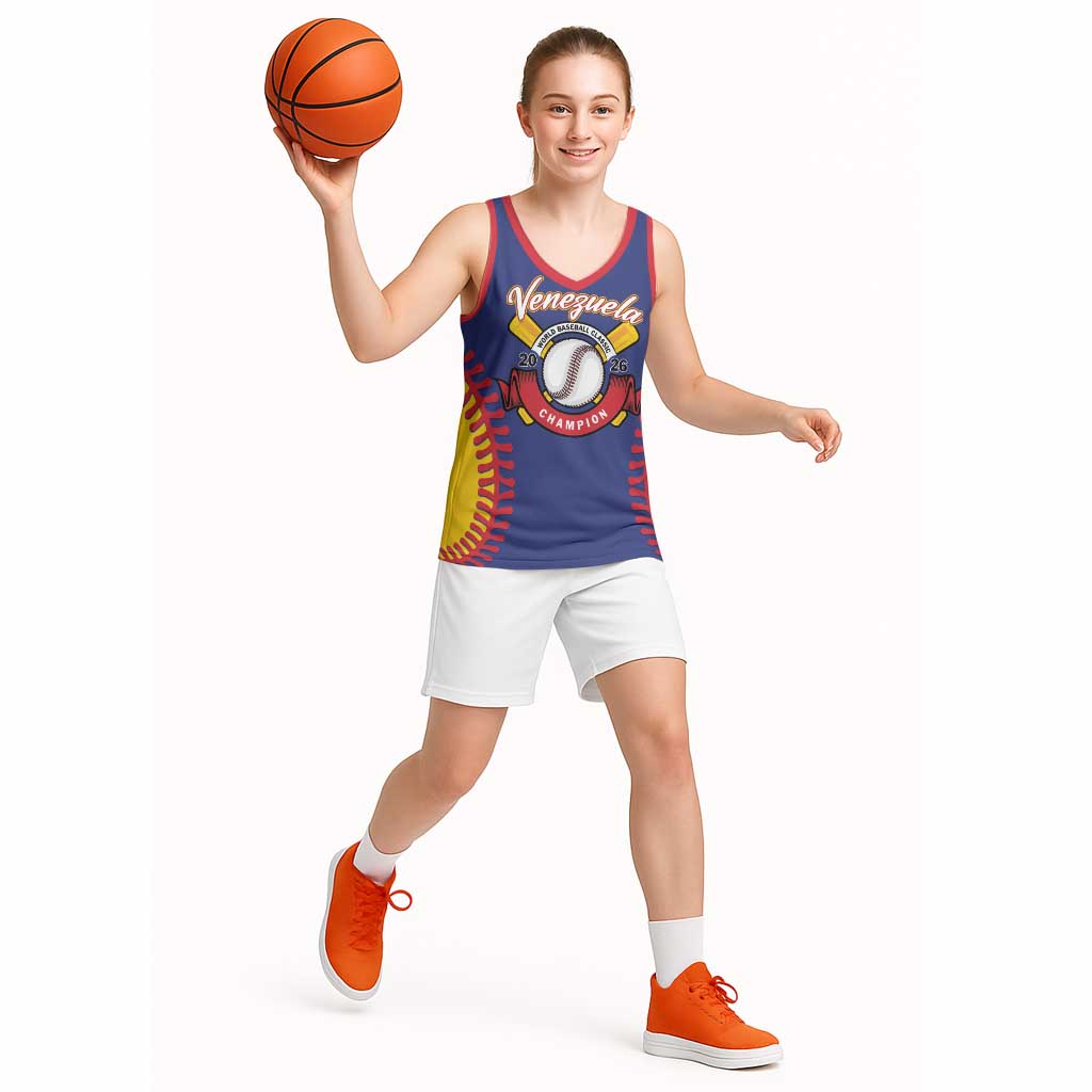 Custom Baseball 2026 Venezuela World Champion Basketball Jersey Arepa Power Make History