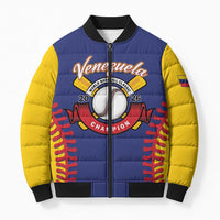 Custom Baseball 2026 Venezuela World Champion Bomber Puffer Jacket Arepa Power Make History