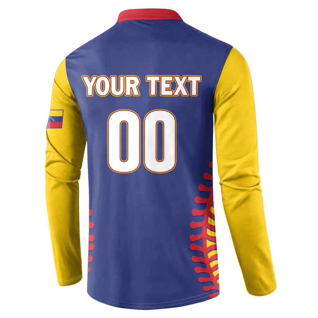 Custom Baseball 2026 Venezuela World Champion Button Sweatshirt Arepa Power Make History