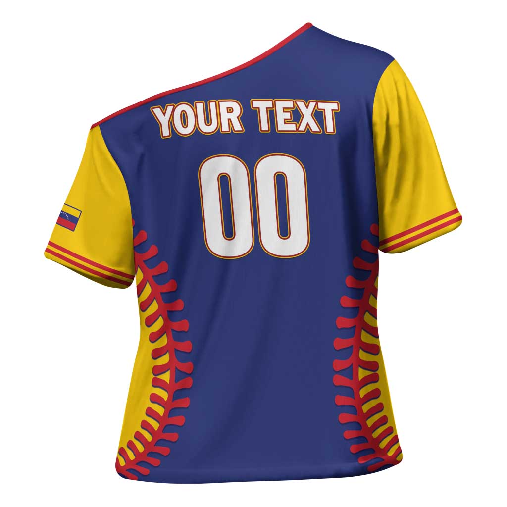 Custom Baseball 2026 Venezuela World Champion Cross Shoulder Shirt Arepa Power Make History