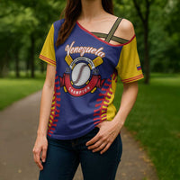 Custom Baseball 2026 Venezuela World Champion Cross Shoulder Shirt Arepa Power Make History
