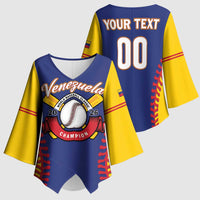 Custom Baseball 2026 Venezuela World Champion Kimono Sleeve Blouse Arepa Power Make History
