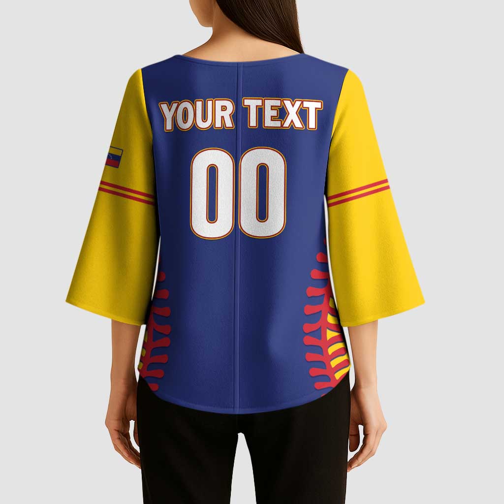 Custom Baseball 2026 Venezuela World Champion Kimono Sleeve Blouse Arepa Power Make History