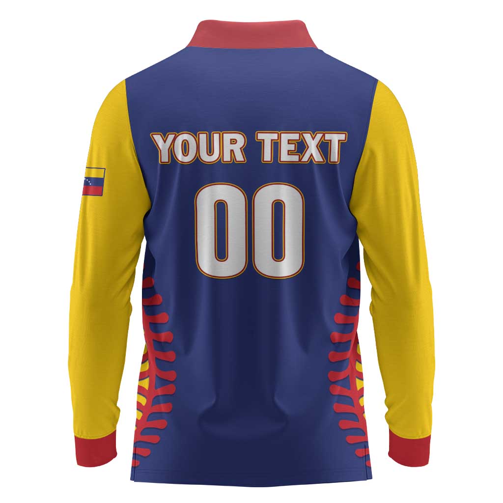 Custom Baseball 2026 Venezuela World Champion Long Sleeve Polo Shirt Arepa Power Make History