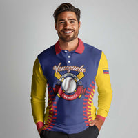 Custom Baseball 2026 Venezuela World Champion Long Sleeve Polo Shirt Arepa Power Make History