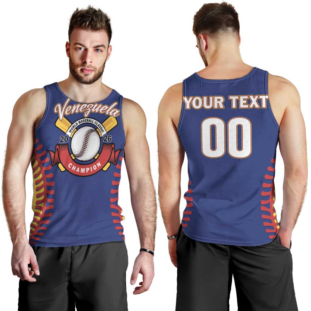 Custom Baseball 2026 Venezuela World Champion Men Tank Top Arepa Power Make History