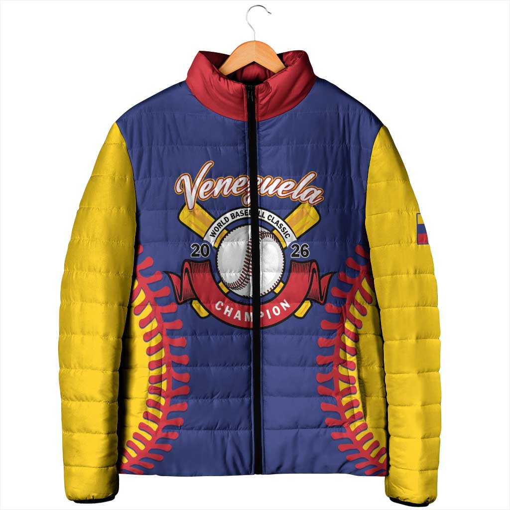 Custom Baseball 2026 Venezuela World Champion Padded Jacket Arepa Power Make History