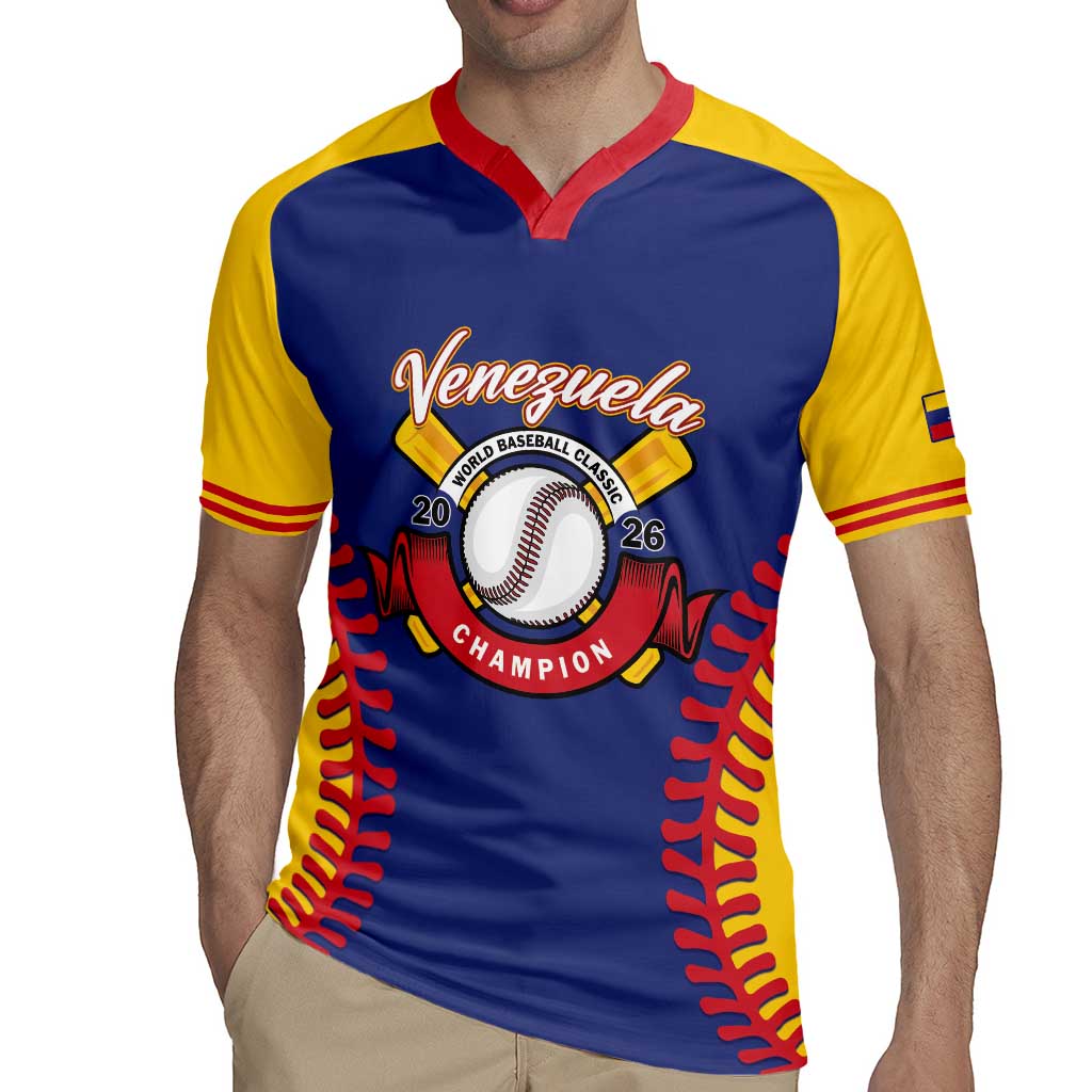 Custom Baseball 2026 Venezuela World Champion Rugby Jersey Arepa Power Make History