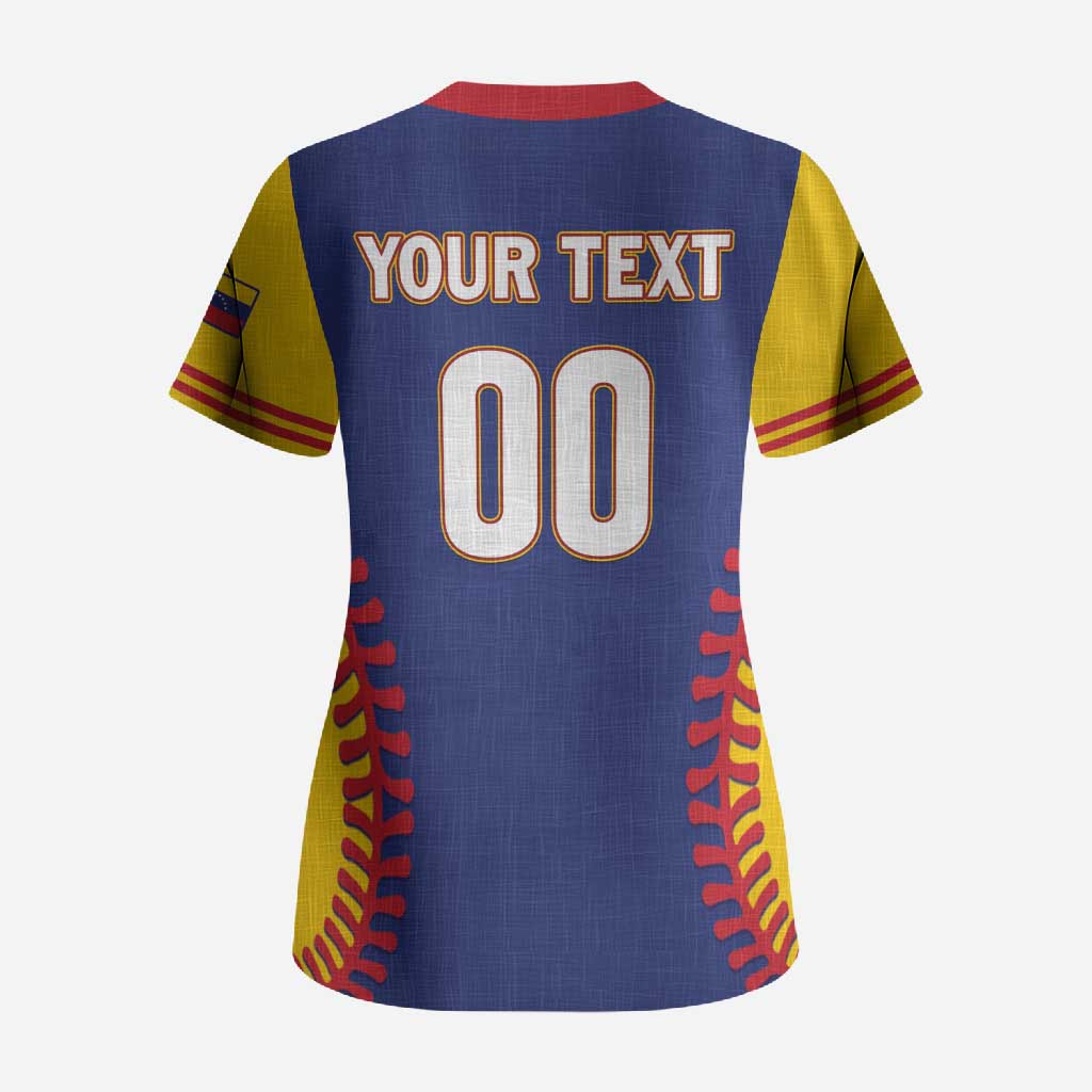 Custom Baseball 2026 Venezuela World Champion Scrub Top Arepa Power Make History