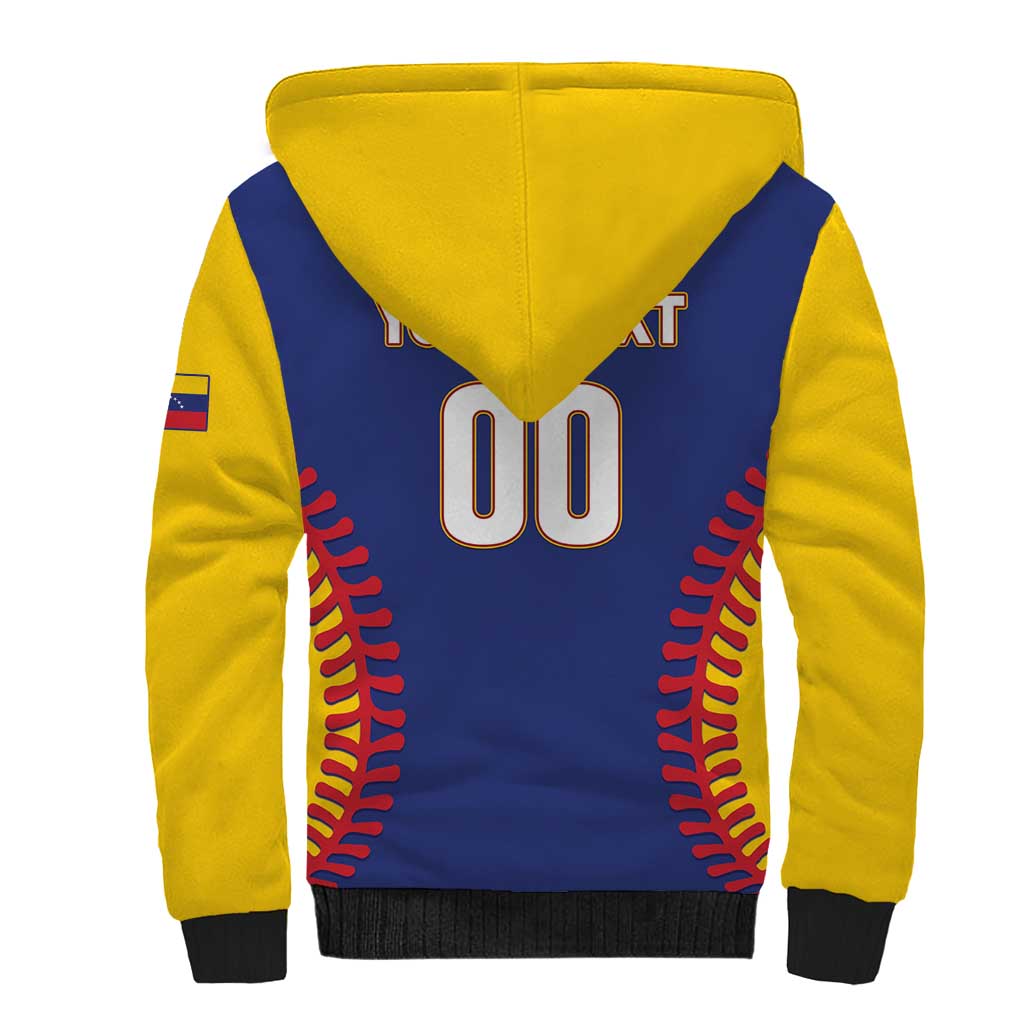 Custom Baseball 2026 Venezuela World Champion Sherpa Hoodie Arepa Power Make History