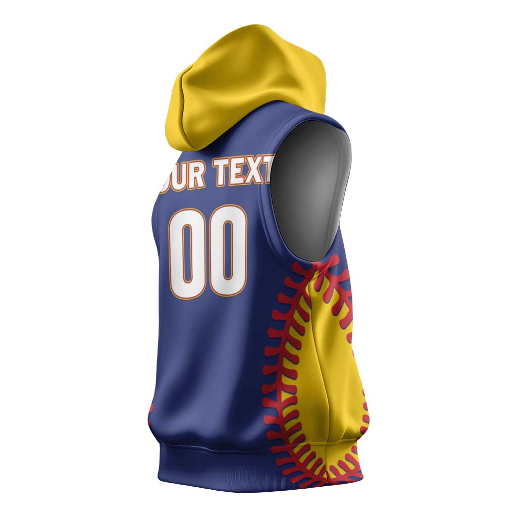 Custom Baseball 2026 Venezuela World Champion Sleeveless Hoodie Arepa Power Make History