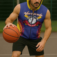Custom Baseball 2026 Venezuela World Champion Sleeveless Zip Hoodie Arepa Power Make History
