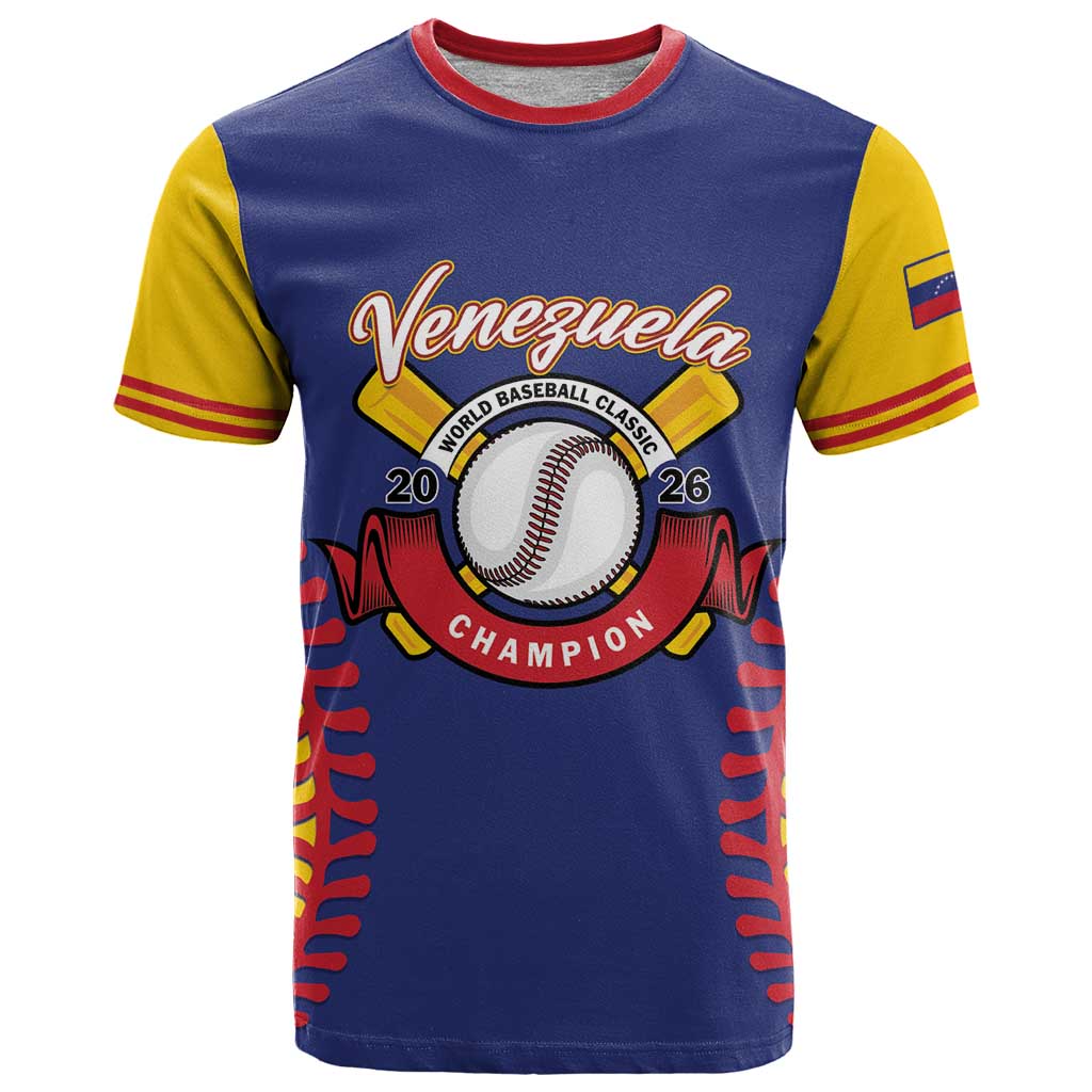 Custom Baseball 2026 Venezuela World Champion T Shirt Arepa Power Make History