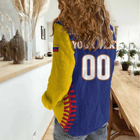Custom Baseball 2026 Venezuela World Champion Women Casual Shirt Arepa Power Make History