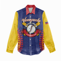 Custom Baseball 2026 Venezuela World Champion Women Casual Shirt Arepa Power Make History