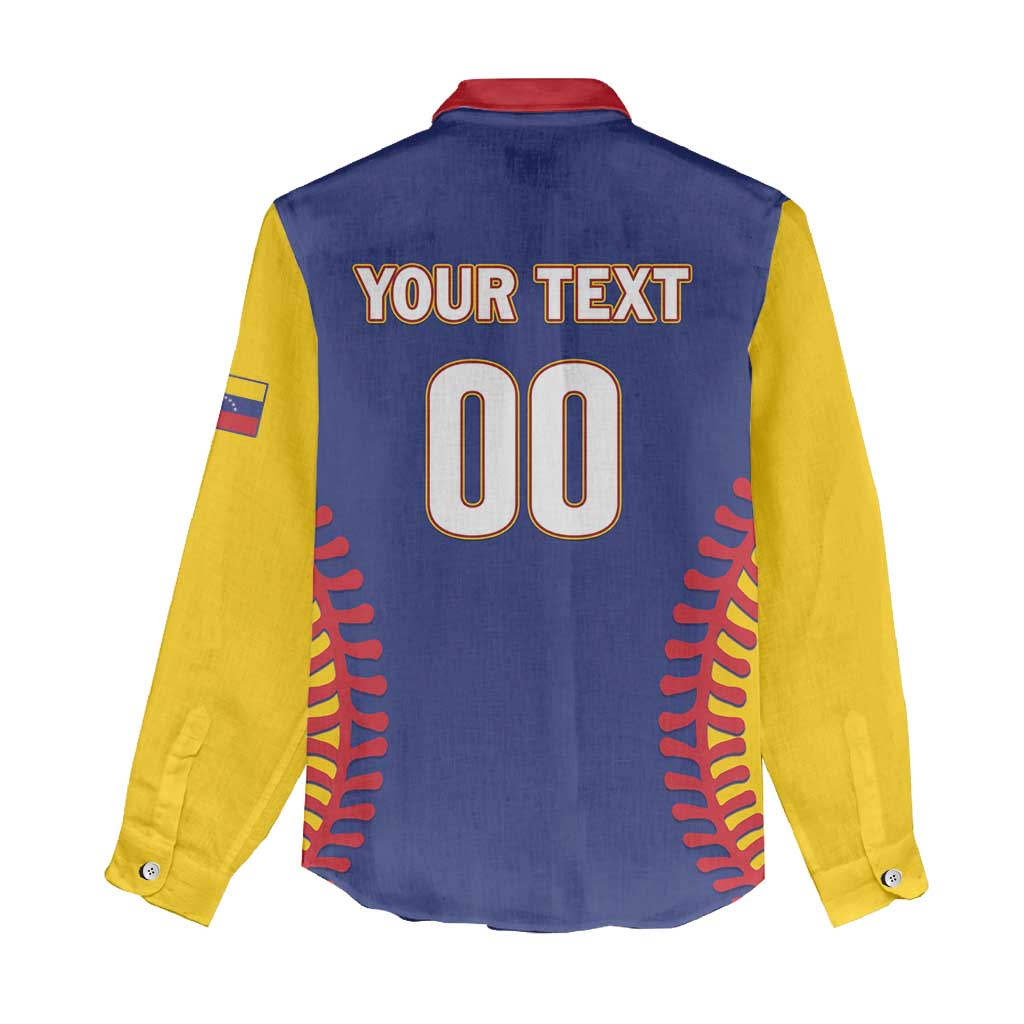 Custom Baseball 2026 Venezuela World Champion Women Casual Shirt Arepa Power Make History