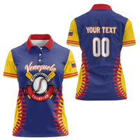 Custom Baseball 2026 Venezuela World Champion Women Polo Shirt Arepa Power Make History