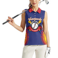 Custom Baseball 2026 Venezuela World Champion Women Sleeveless Polo Shirt Arepa Power Make History