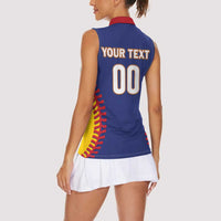 Custom Baseball 2026 Venezuela World Champion Women Sleeveless Polo Shirt Arepa Power Make History