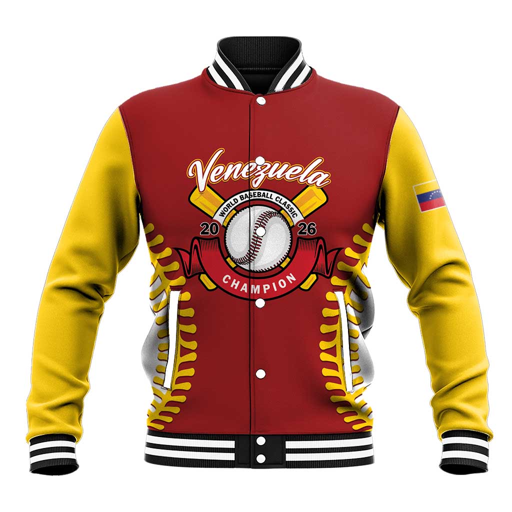 Custom Baseball 2026 Venezuela World Champion Baseball Jacket Chamo Arepa Power