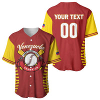 Custom Baseball 2026 Venezuela World Champion Baseball Jersey Chamo Arepa Power