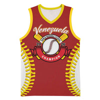 Custom Baseball 2026 Venezuela World Champion Basketball Jersey Chamo Arepa Power