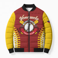 Custom Baseball 2026 Venezuela World Champion Bomber Puffer Jacket Chamo Arepa Power