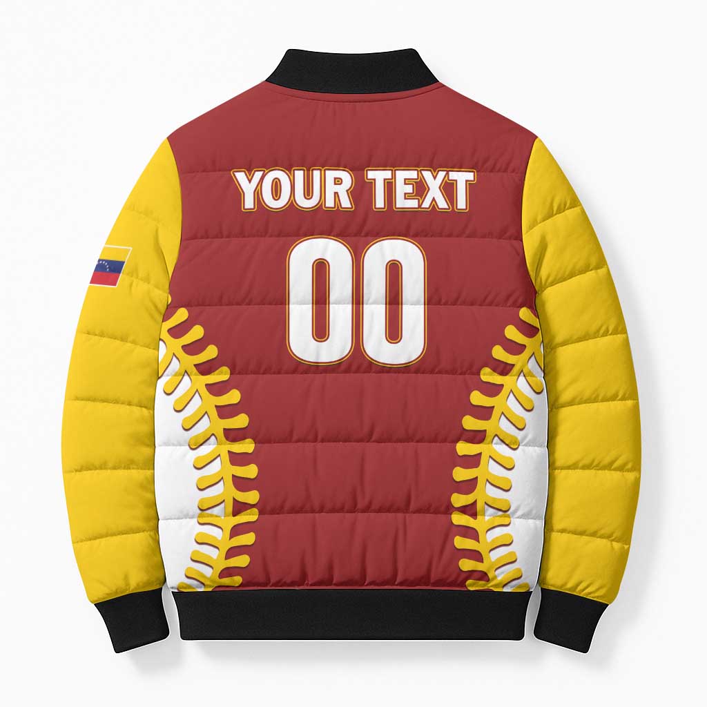 Custom Baseball 2026 Venezuela World Champion Bomber Puffer Jacket Chamo Arepa Power