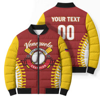 Custom Baseball 2026 Venezuela World Champion Bomber Puffer Jacket Chamo Arepa Power